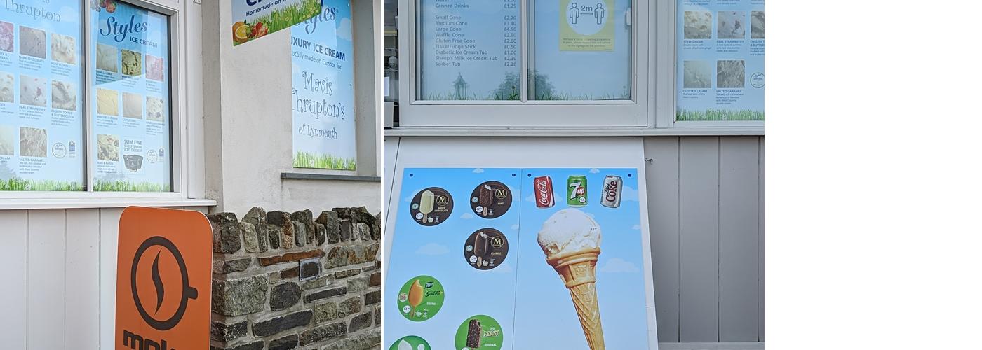 Styles Ice Cream Menu