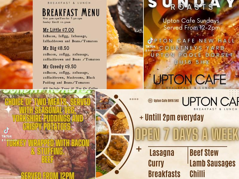 The Upton Cafe Menu