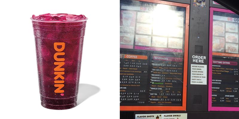 Dunkin' Menu