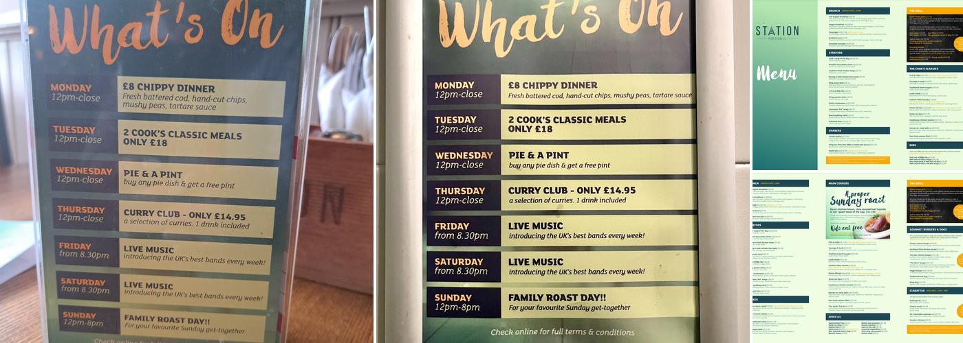 Station Pub & Grill Menu