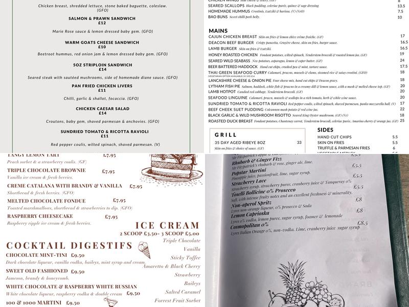 The Deacon Menu