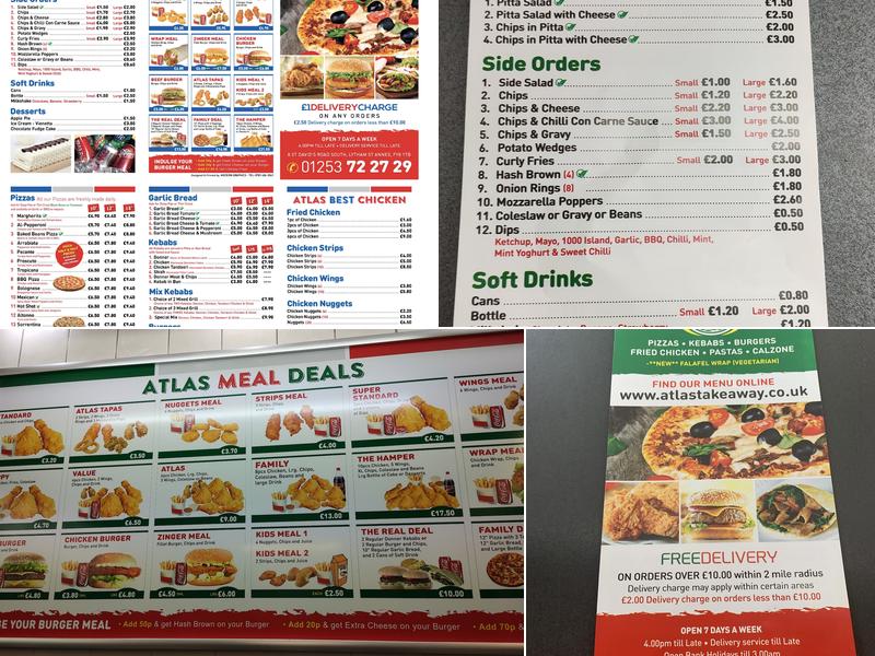Atlas Takeaway Menu