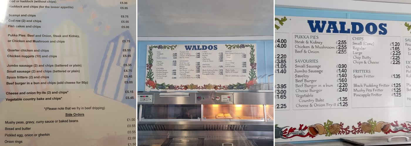 Waldo's Fish & Chips Menu