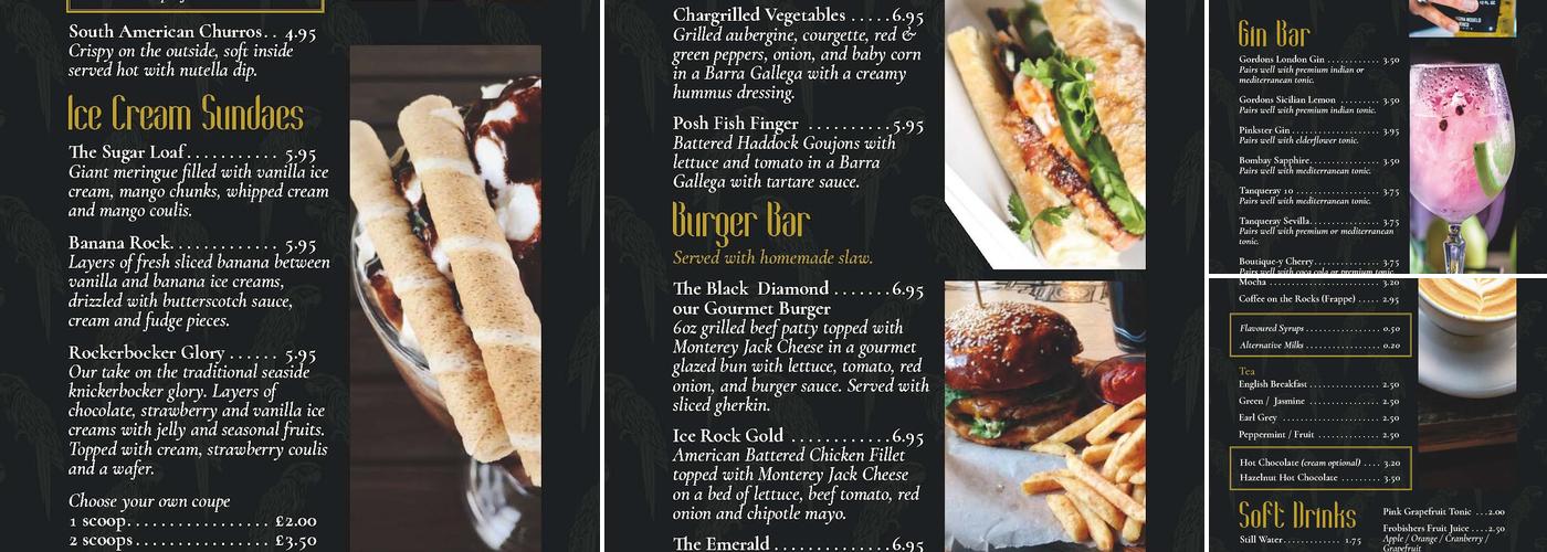 Ice Rock Café Menu