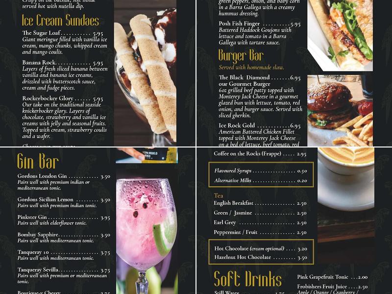 Ice Rock Café Menu