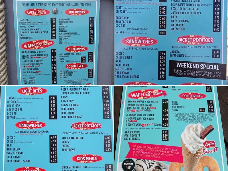 Seaview Café and Beach Shop Menu