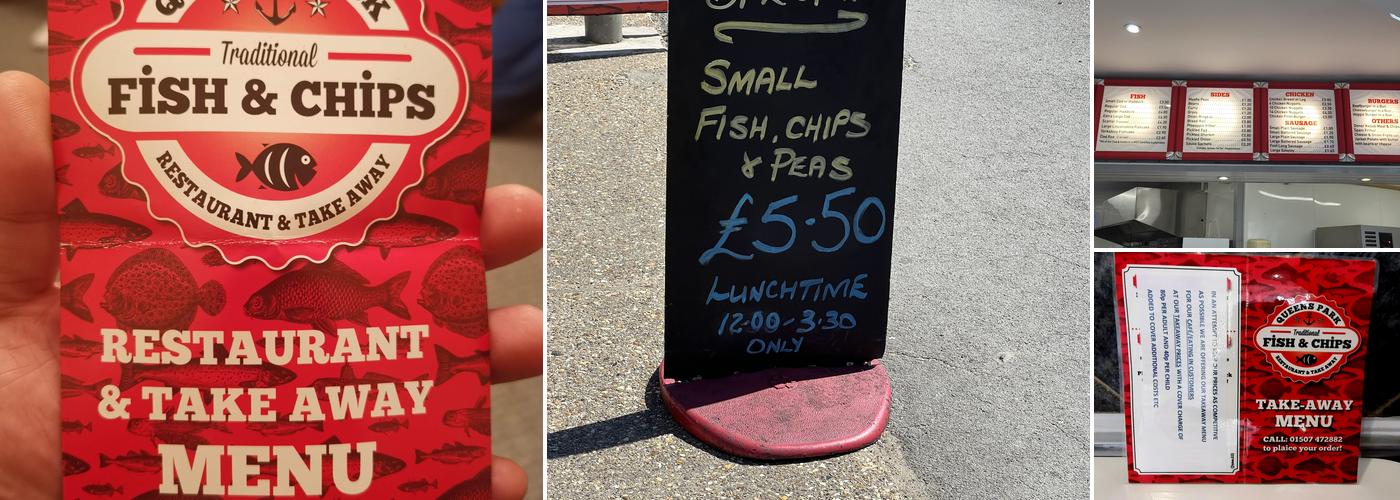 Queens Park Fish & Chip shop Menu