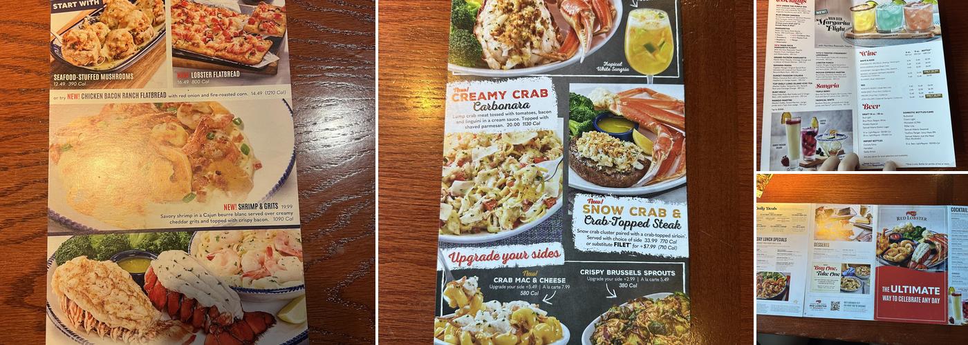 Red Lobster Menu