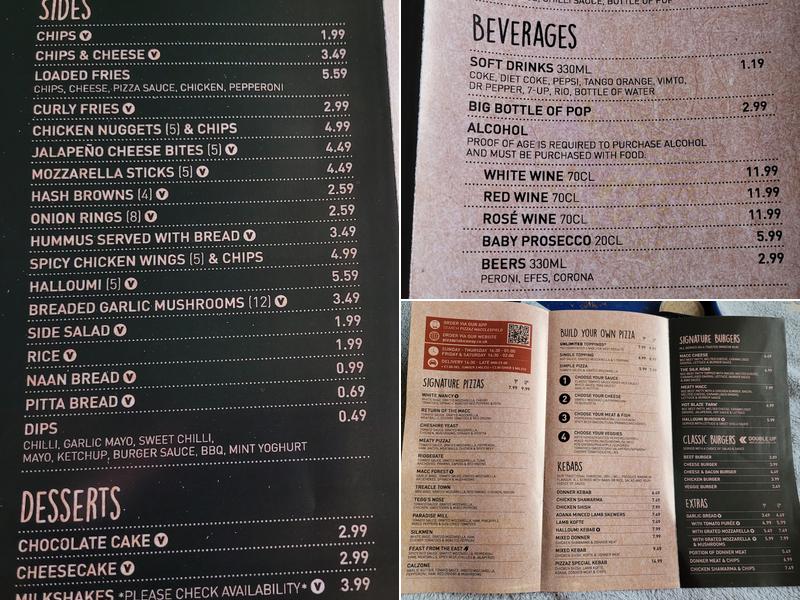 Pizzaz Charcoal Grill Takeaway Menu