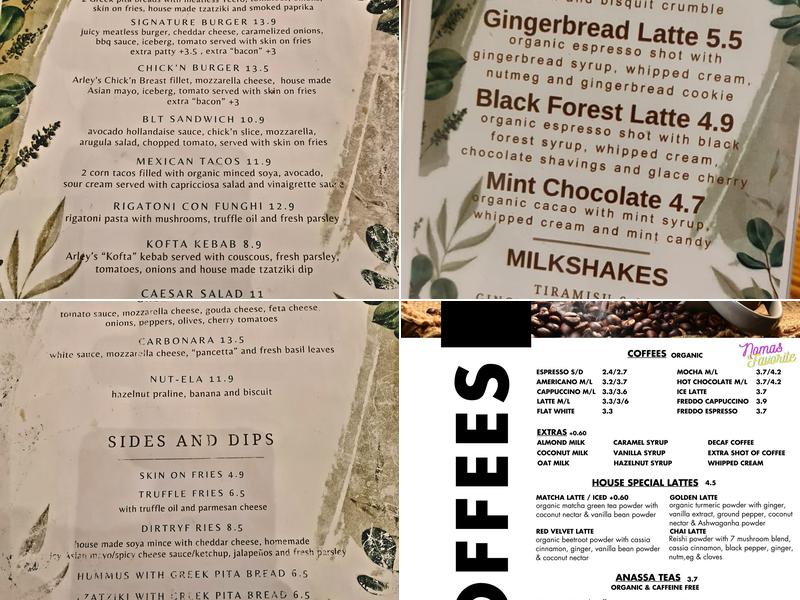 Nomas Gastrobar (former Ethos Concept Store) Menu