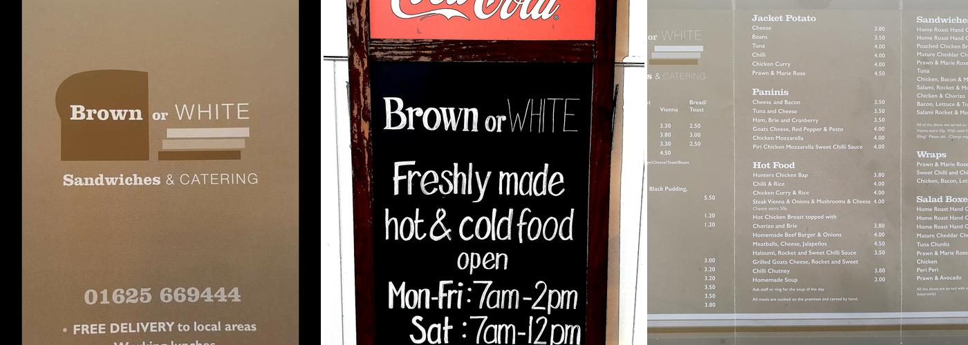 Brown Or White Menu