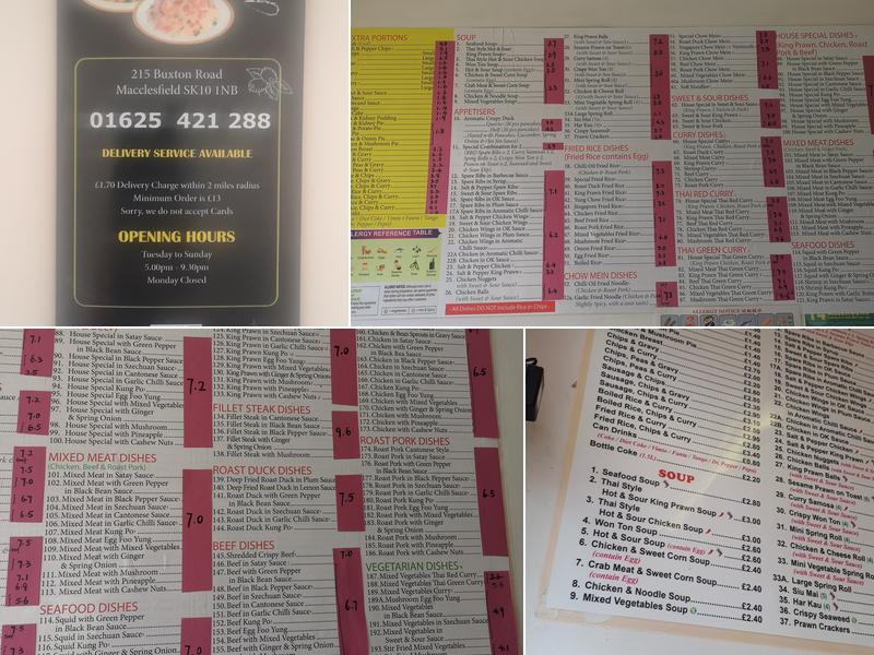 SUN KING Fish And Chips Chinese Takeaway Menu