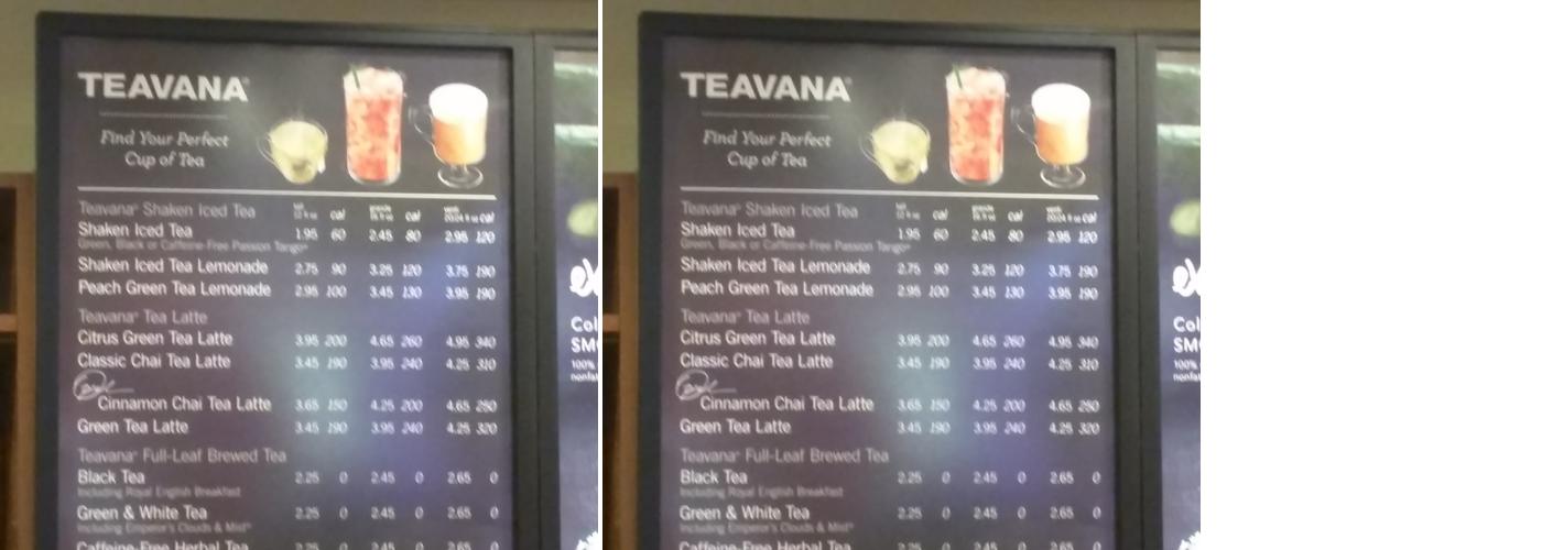 Starbucks Menu