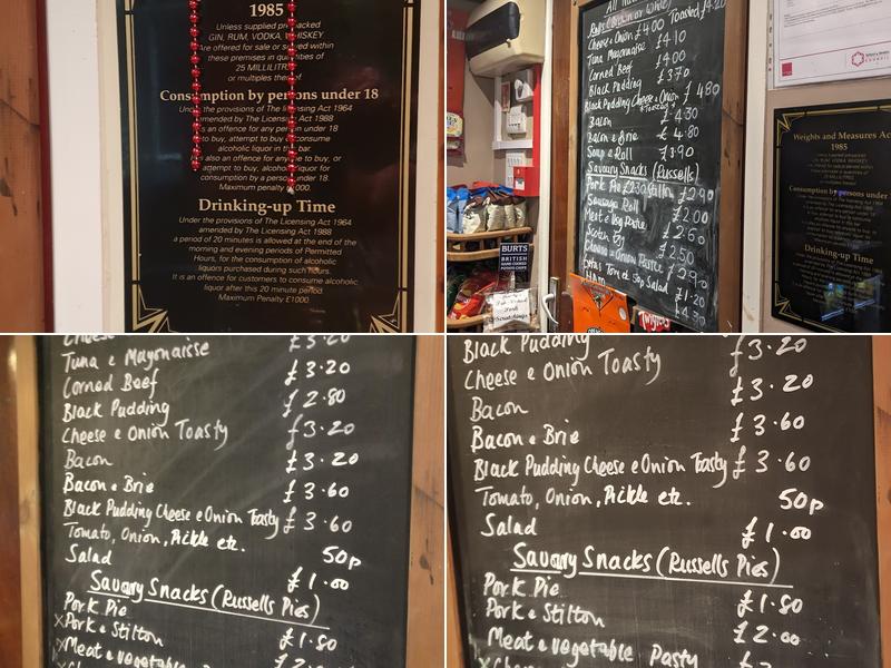 The All Nations Inn Menu