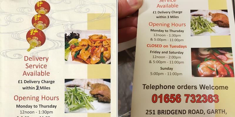 New City Takeaway Menu