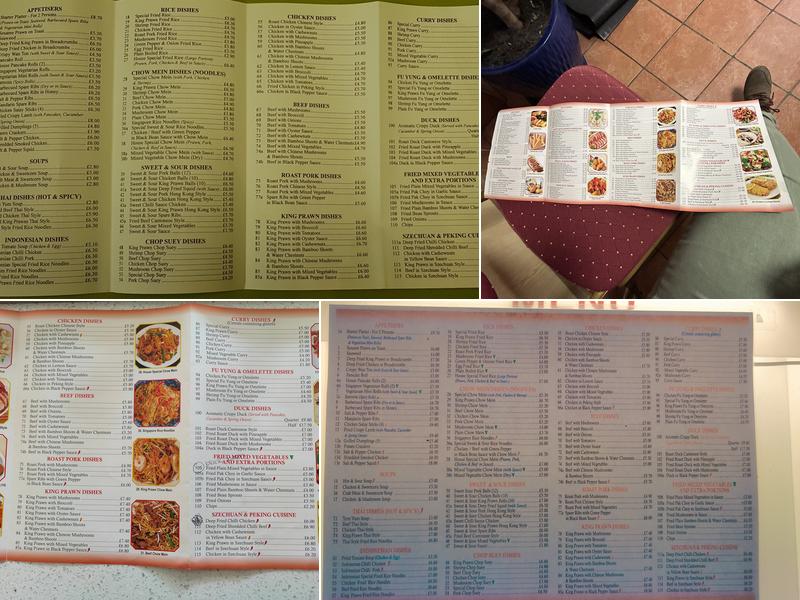 New China One Menu