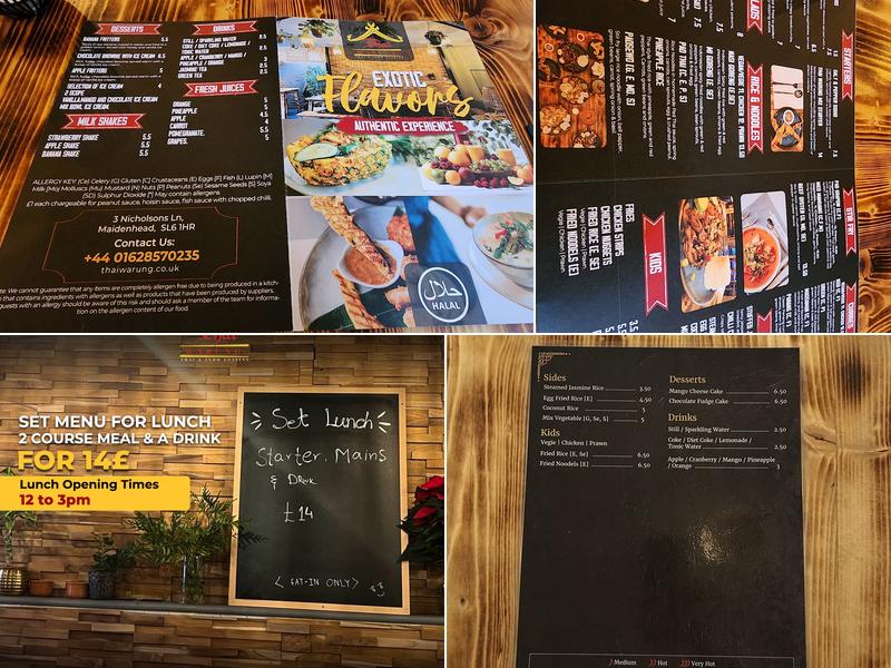 Thai Warung Thai & Indo Food Menu