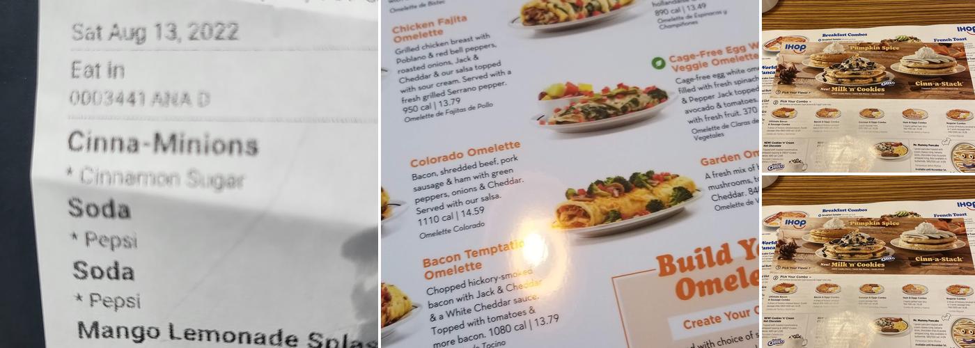 IHOP Menu