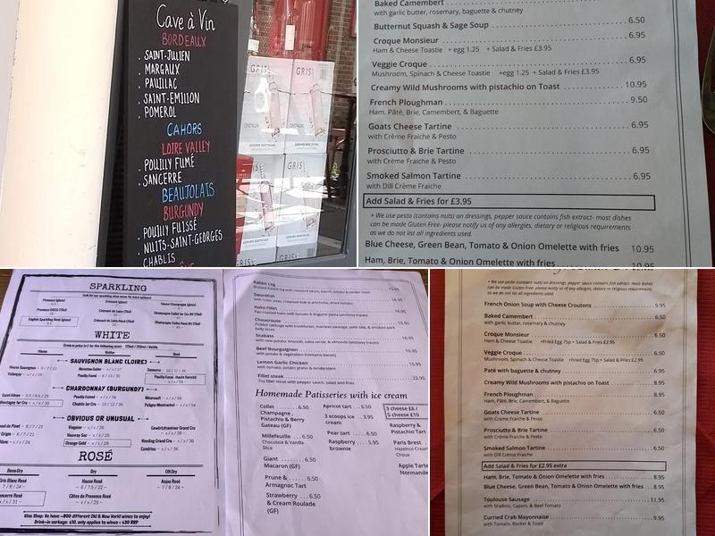 Frédéric Bistro Menu