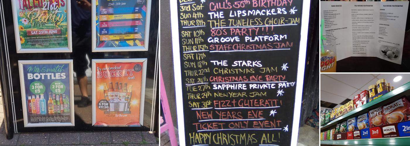 The Old House At Home Menu