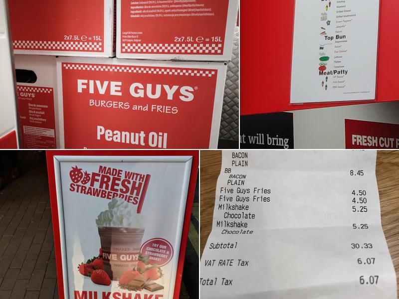 Five Guys Maidstone Menu