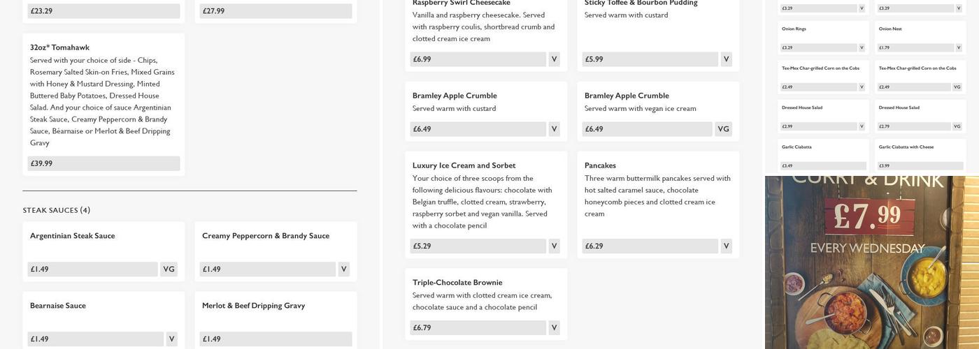 Newnham Court Inn - Pub & Grill Menu
