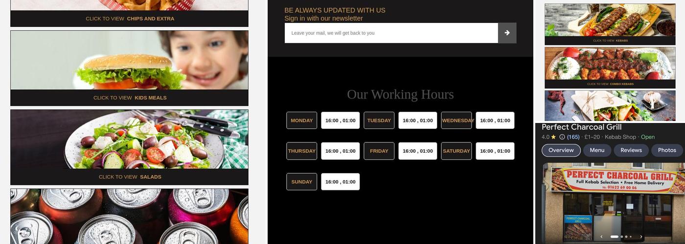 Perfect Charcoal Grill Menu