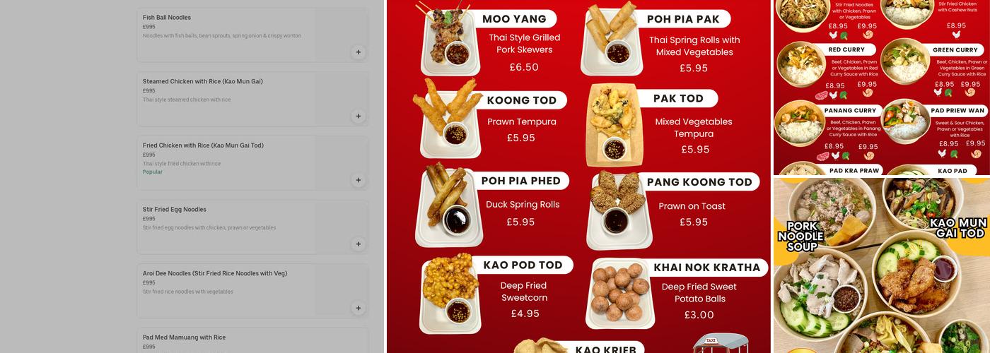 Aroi Dee Maidstone Menu