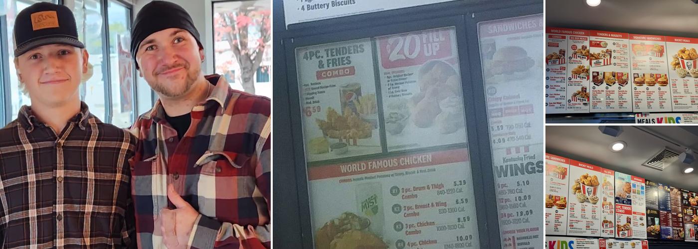 KFC Menu