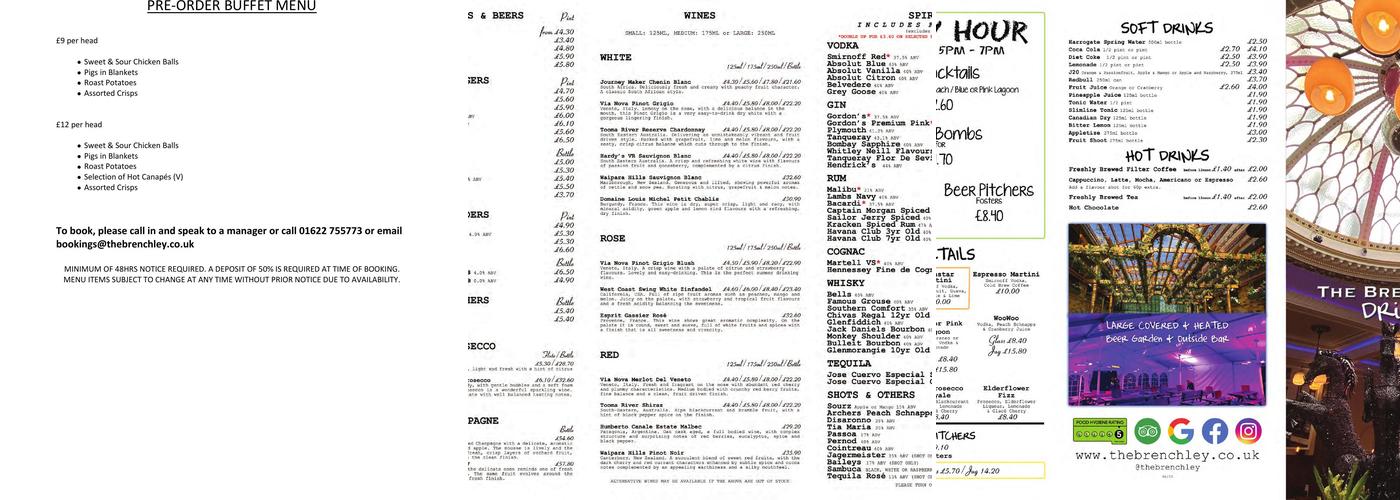 Harry's Menu