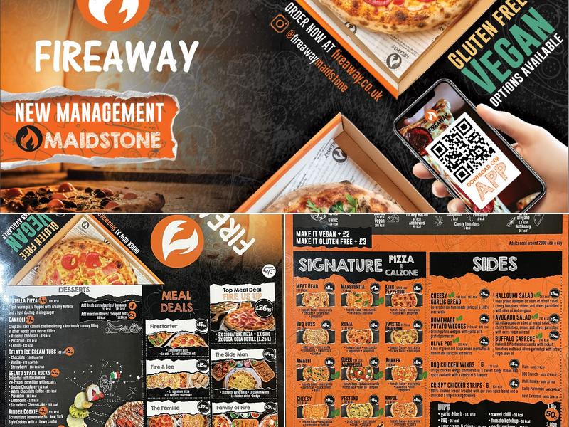 Fireaway Pizza Maidstone Menu