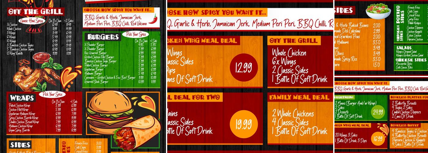 Wingos - Maidstone Menu