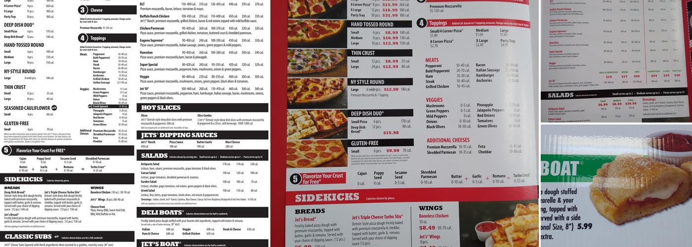 Jet's Pizza Menu