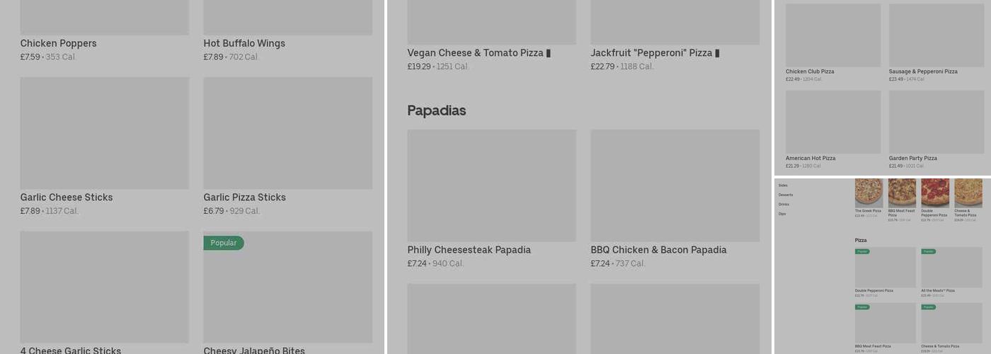 Papa Johns Pizza Menu