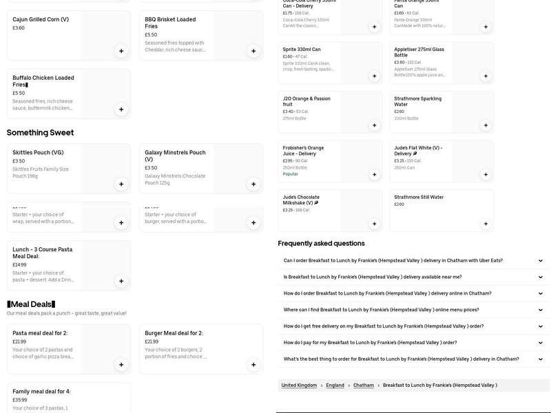 K's Chicken 'N' Pizza Menu