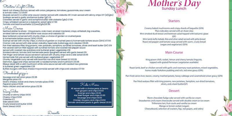 Fish On The Quay Menu