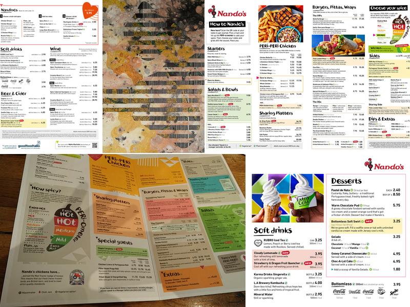 Nando's Loughton Menu