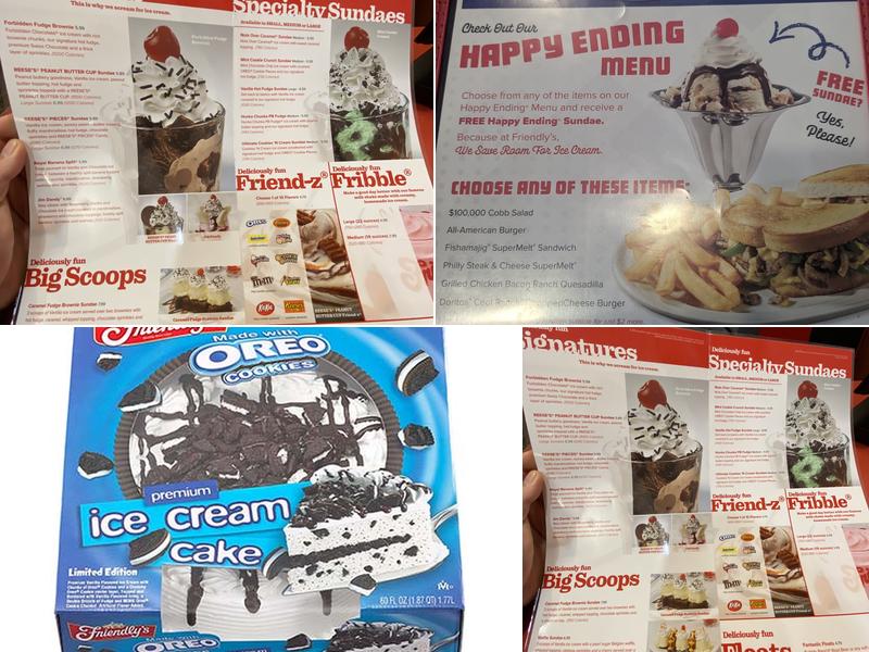 Friendly's Menu