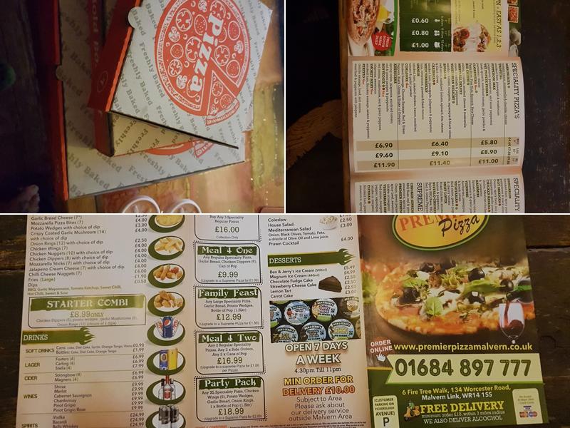 Premier Pizza (Malvern) Menu