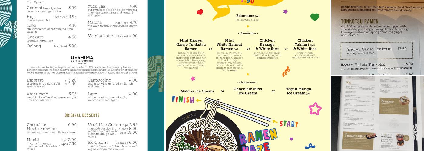 Shoryu Ramen Menu