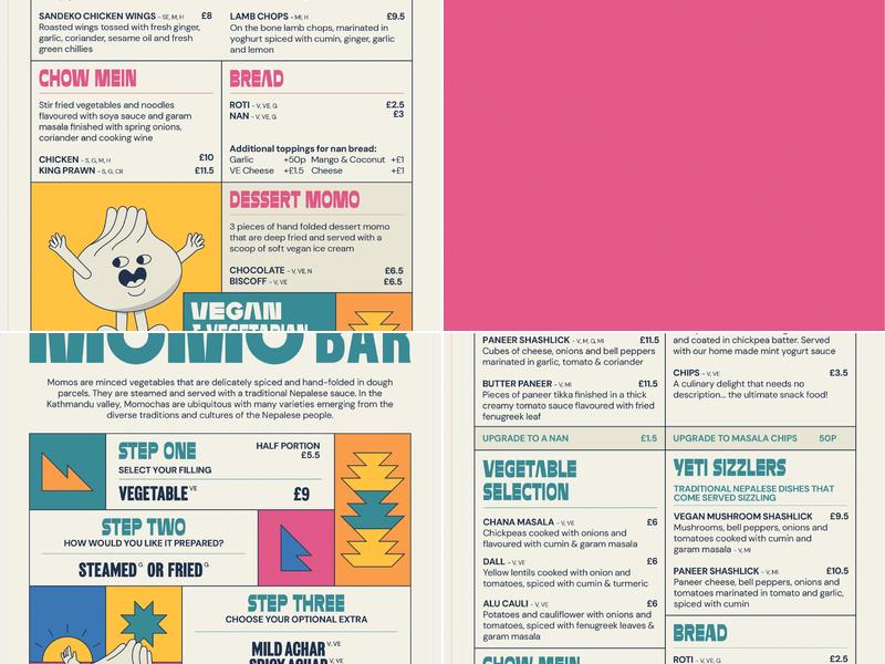 The Little Yeti Menu