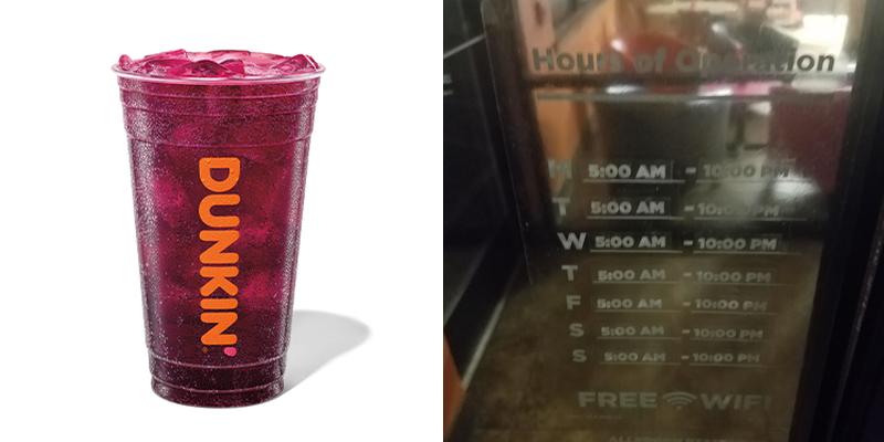 Dunkin' Menu