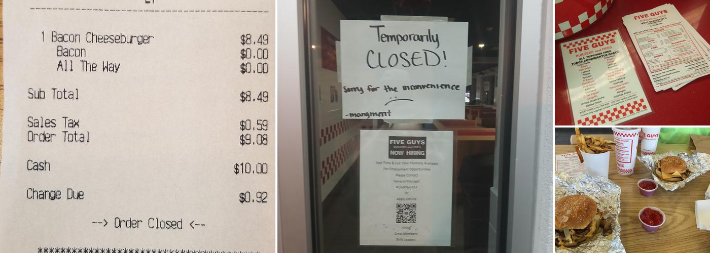 Five Guys Menu