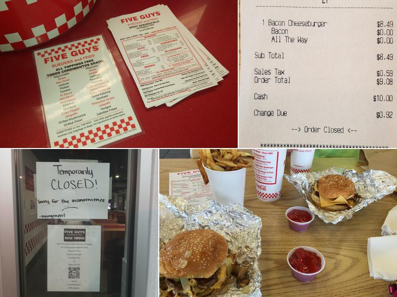 Five Guys Menu