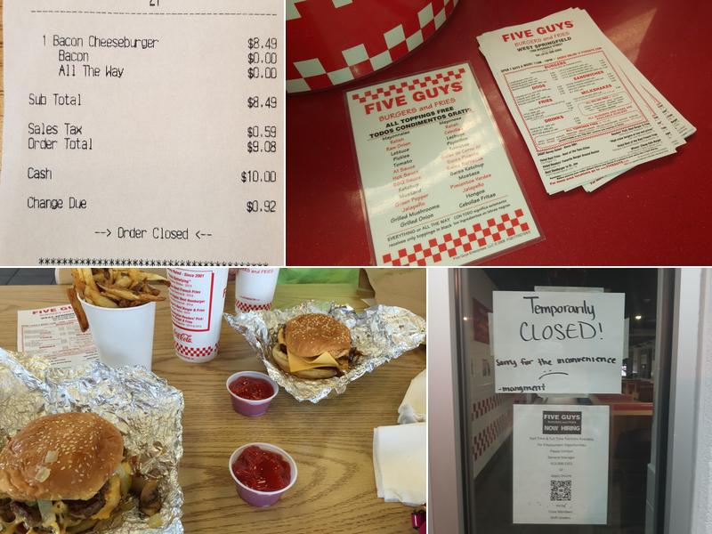 Five Guys Menu