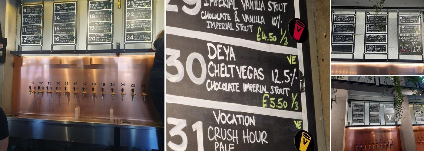 Vocation & Co. Manchester Menu