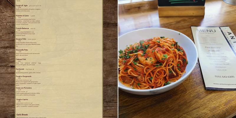 Antonio's Italian Kitchen & Pizzeria Menu