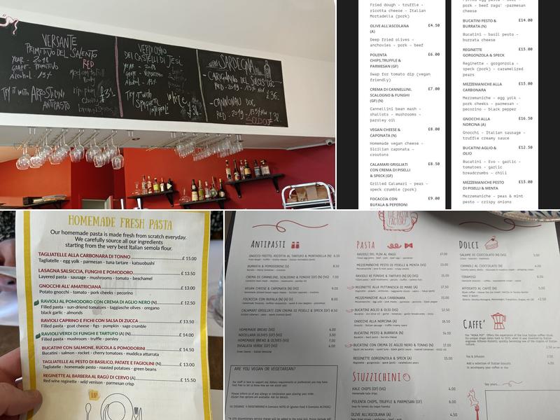 The Pasta Factory Menu