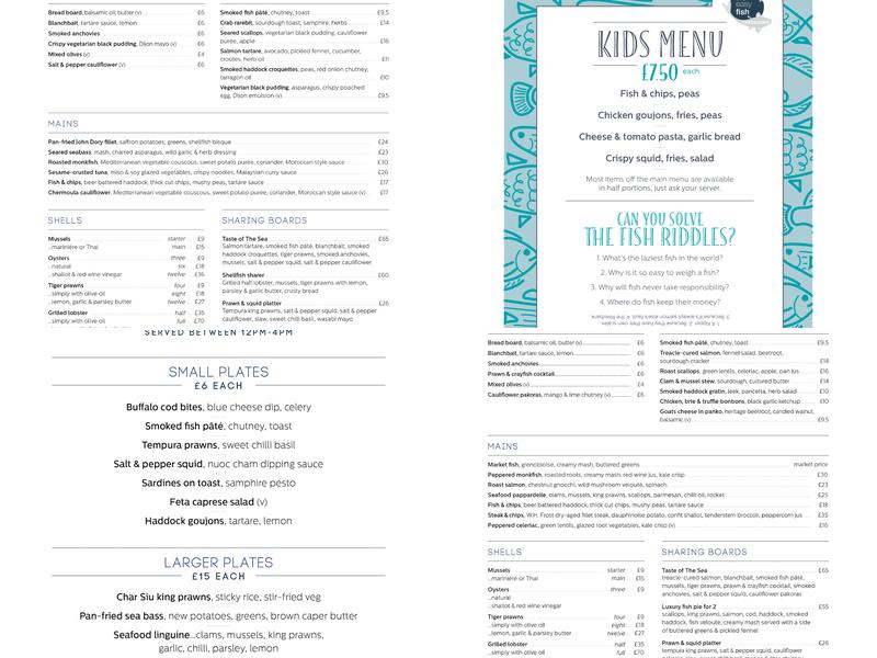 The Easy Fish Co. Menu