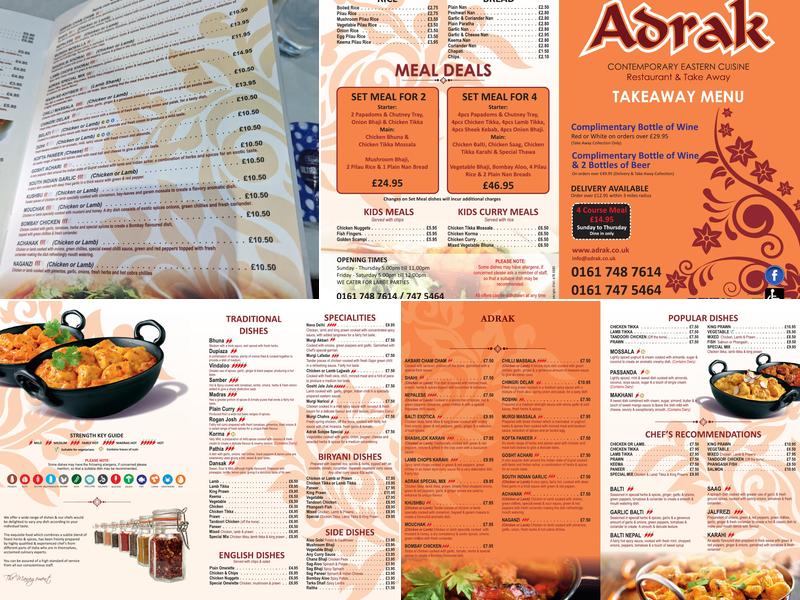 Adrak Menu